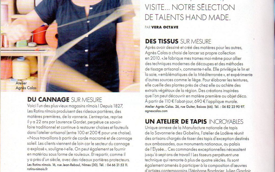 Vu dans le magazine Elle édition Languedoc Roussillon